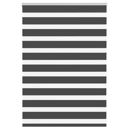 Doppelrollo Schwarz 115x100 cm Stoffbreite 110,9 cm Polyester