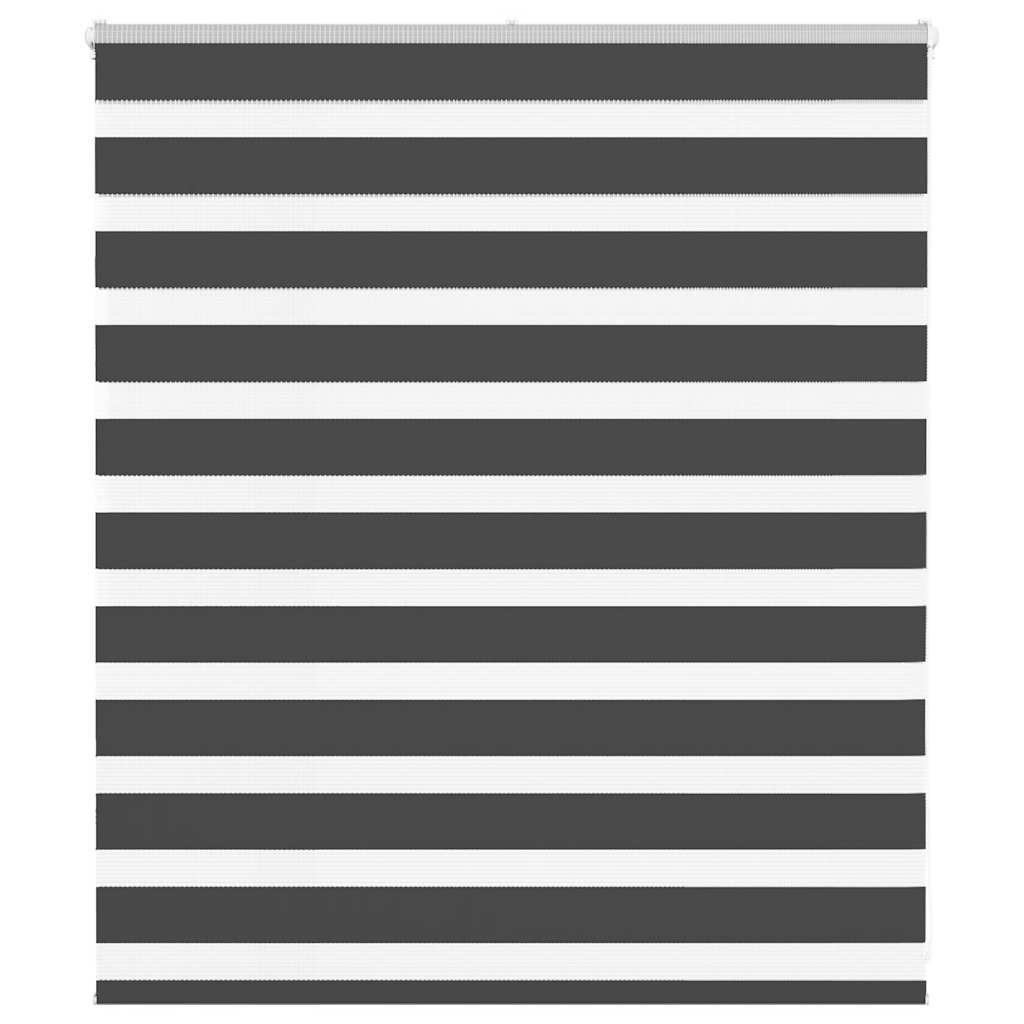 Doppelrollo Schwarz 120x100 cm Stoffbreite 115,9 cm Polyester