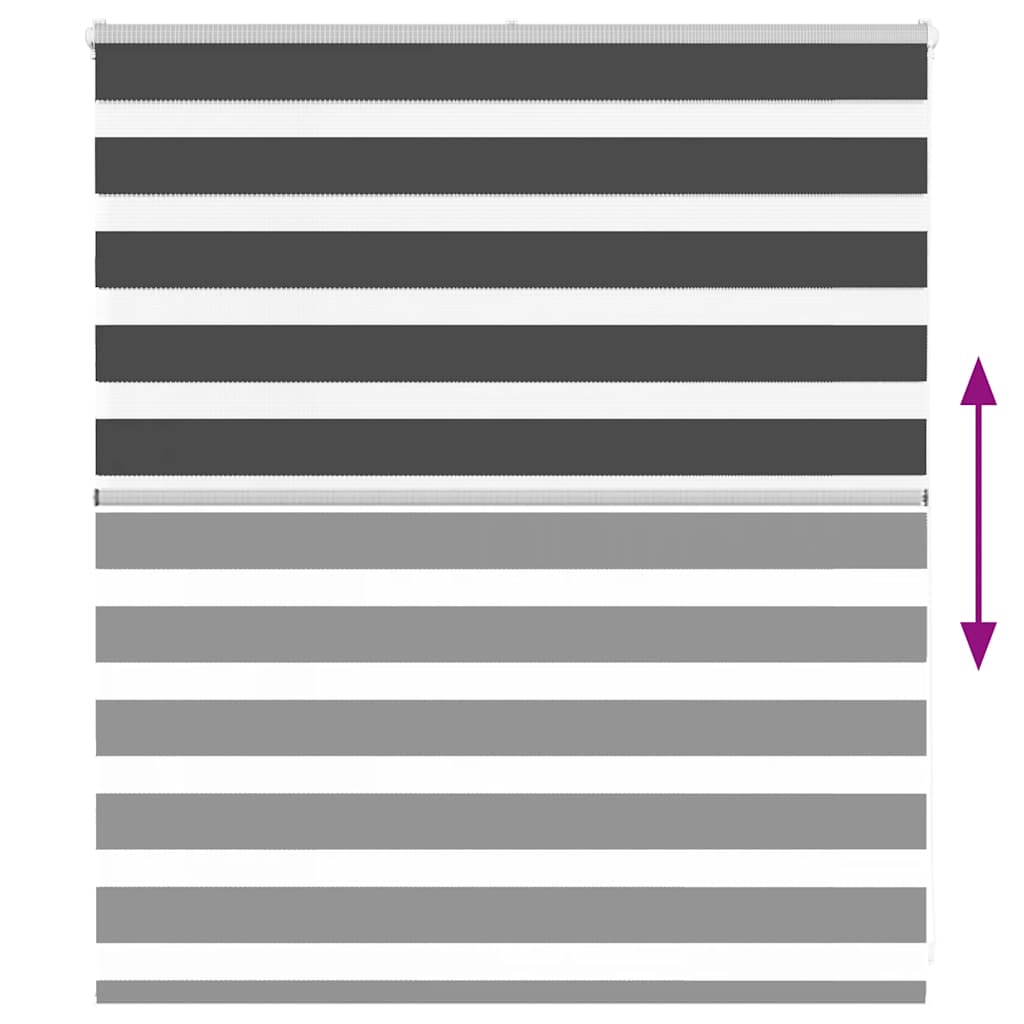 Doppelrollo Schwarz 120x100 cm Stoffbreite 115,9 cm Polyester