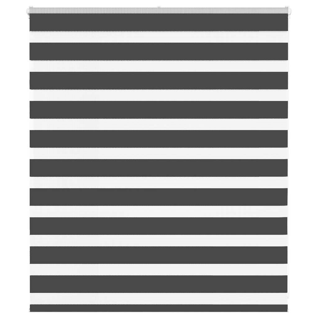 Doppelrollo Schwarz 130x100 cm Stoffbreite 125,9 cm Polyester