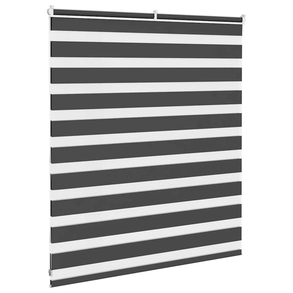 Doppelrollo Schwarz 130x100 cm Stoffbreite 125,9 cm Polyester