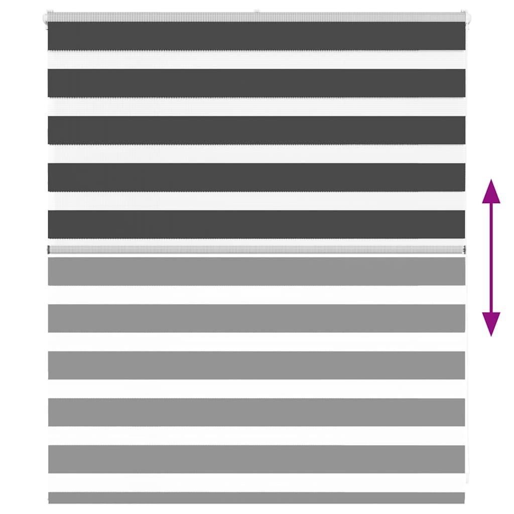 Doppelrollo Schwarz 130x100 cm Stoffbreite 125,9 cm Polyester