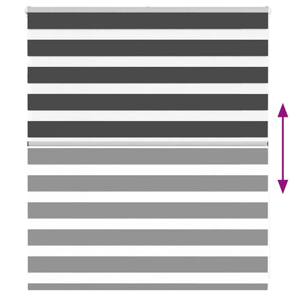 Doppelrollo Schwarz 135x100 cm Stoffbreite 130,9 cm Polyester