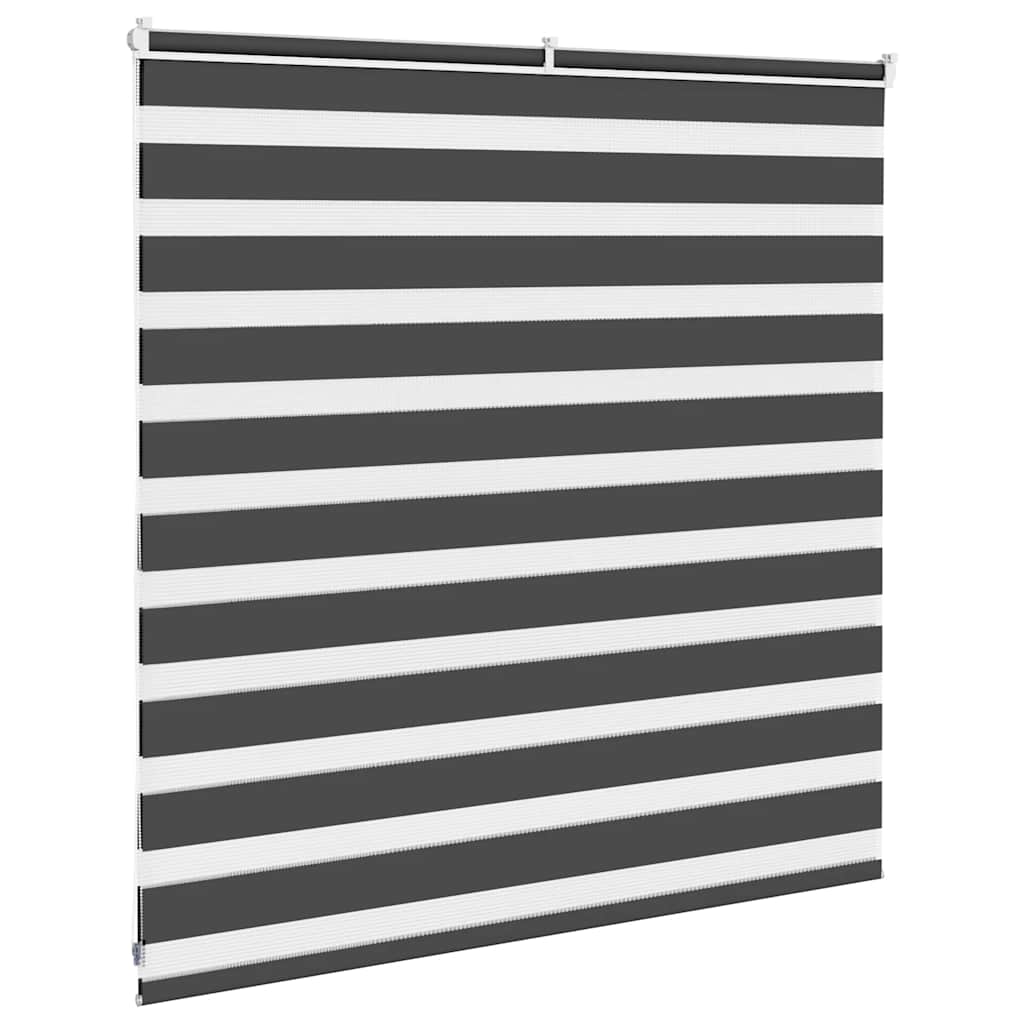 vidaXL Doppelrollo Schwarz 145x100 cm Stoffbreite 140,9 cm Polyester