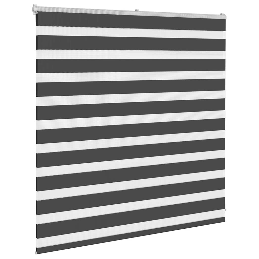 vidaXL Doppelrollo Schwarz 150x100 cm Stoffbreite 145,9 cm Polyester