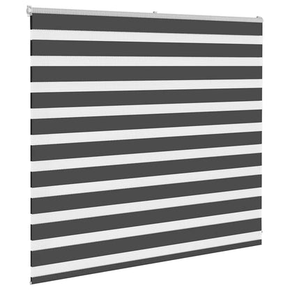vidaXL Double Store Enrouleur Jour Nuit Noir 155x100 cm Largeur du tissu 150,9 cm Polyester