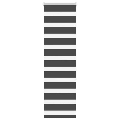 Doppelrollo Schwarz 40x150 cm Stoffbreite 35,9 cm Polyester