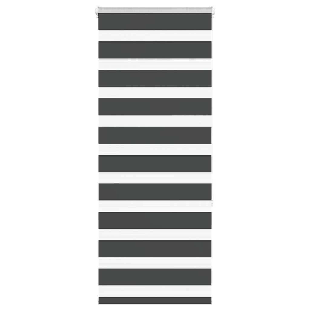 Doppelrollo Schwarz 60x150 cm Stoffbreite 55,9 cm Polyester