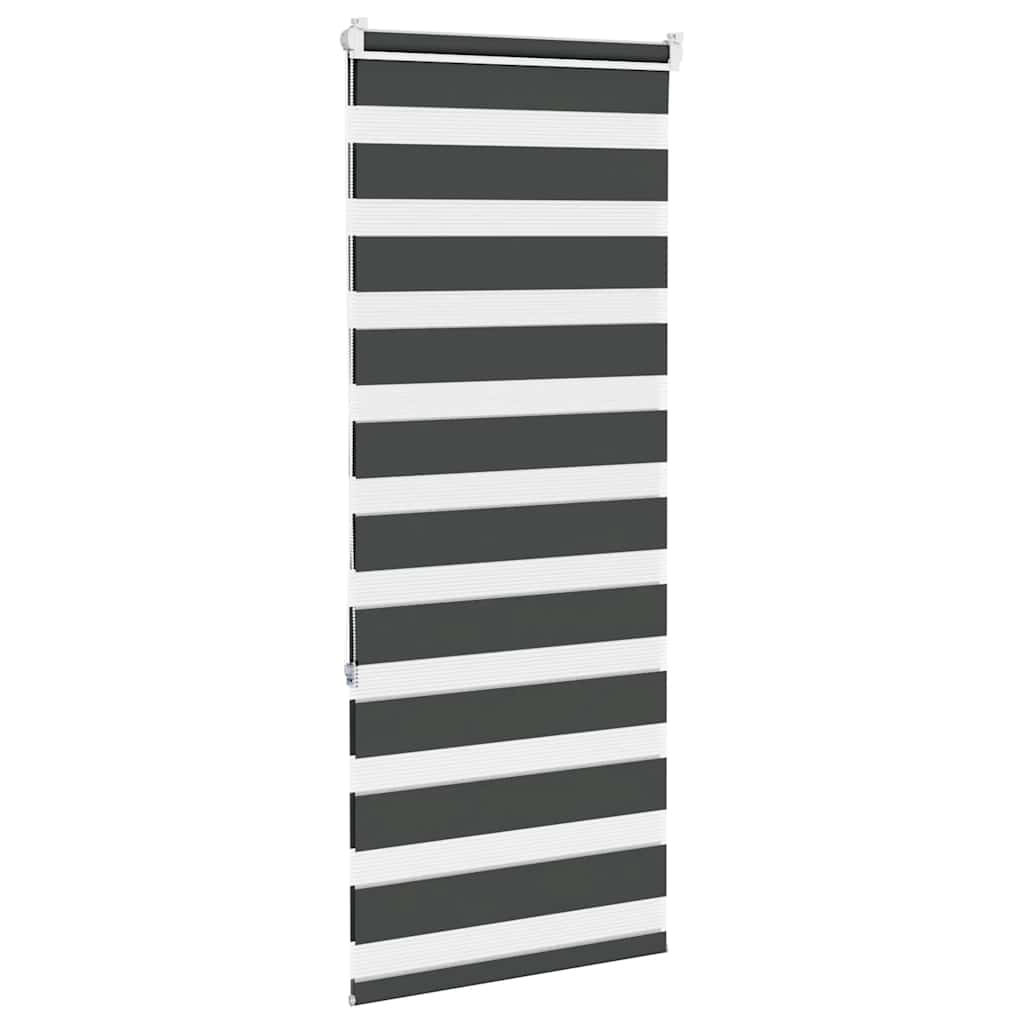 vidaXL Doppelrollo Schwarz 60x150 cm Stoffbreite 55,9 cm Polyester