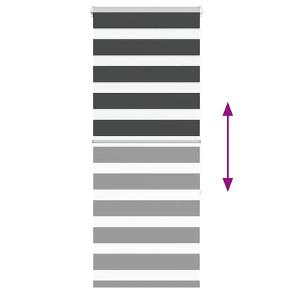 Doppelrollo Schwarz 60x150 cm Stoffbreite 55,9 cm Polyester