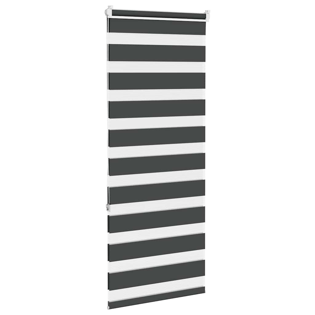 vidaXL Doppelrollo Schwarz 65x150 cm Stoffbreite 60,9 cm Polyester