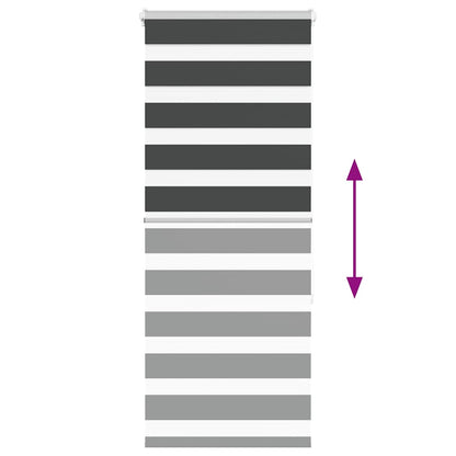 Doppelrollo Schwarz 65x150 cm Stoffbreite 60,9 cm Polyester