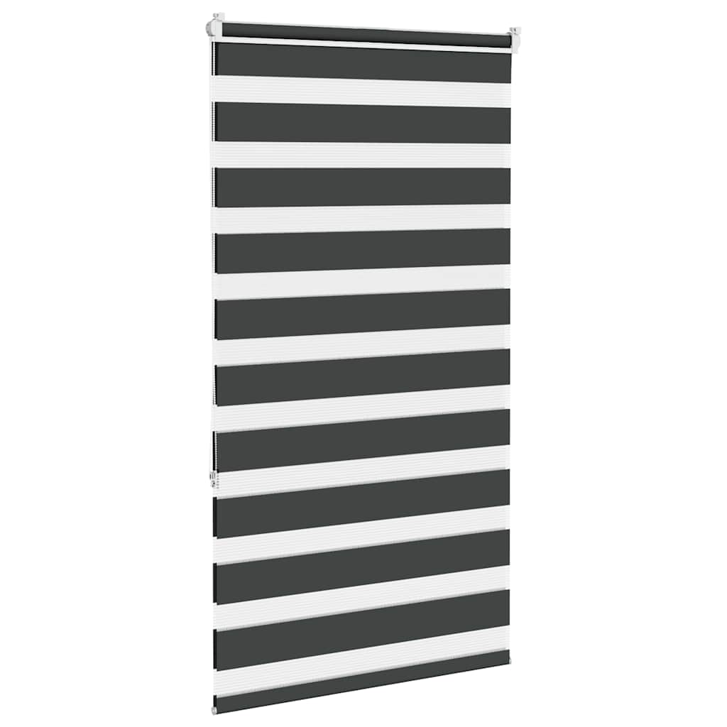 vidaXL Doppelrollo Schwarz 75x150 cm Stoffbreite 70,9 cm Polyester