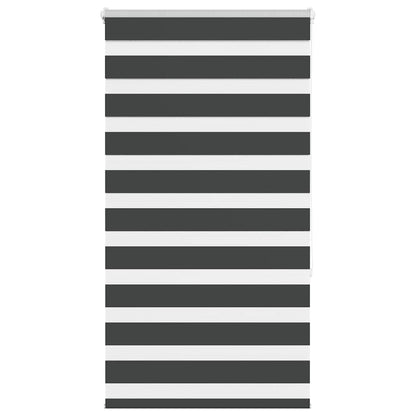 Doppelrollo Schwarz 80x150 cm Stoffbreite 75,9 cm Polyester