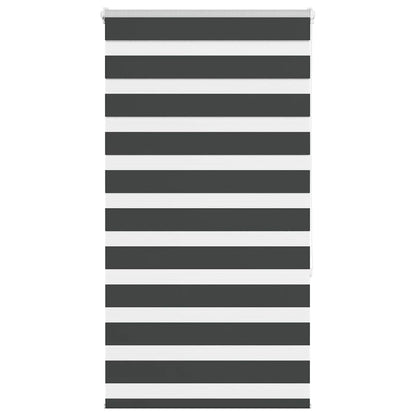vidaXL Doppelrollo Schwarz 85x150 cm Stoffbreite 80,9 cm Polyester