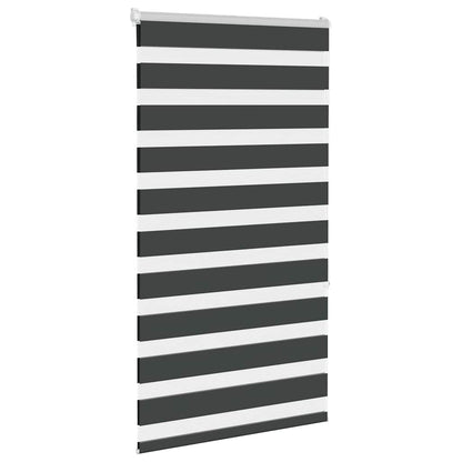 vidaXL Doppelrollo Schwarz 85x150 cm Stoffbreite 80,9 cm Polyester