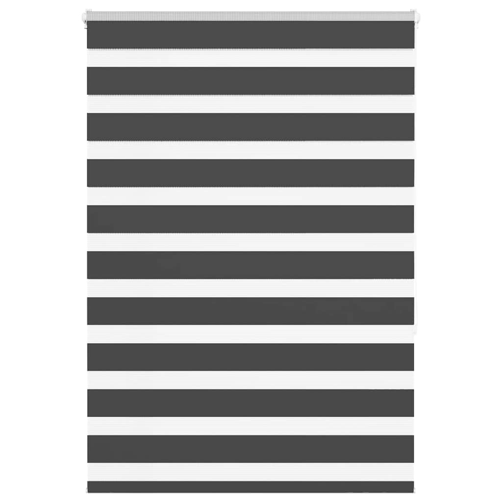 vidaXL Doppelrollo Schwarz 100x150 cm Stoffbreite 95,9 cm Polyester