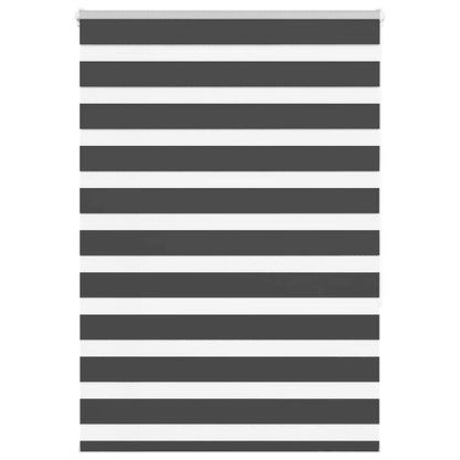 vidaXL Doppelrollo Schwarz 100x150 cm Stoffbreite 95,9 cm Polyester