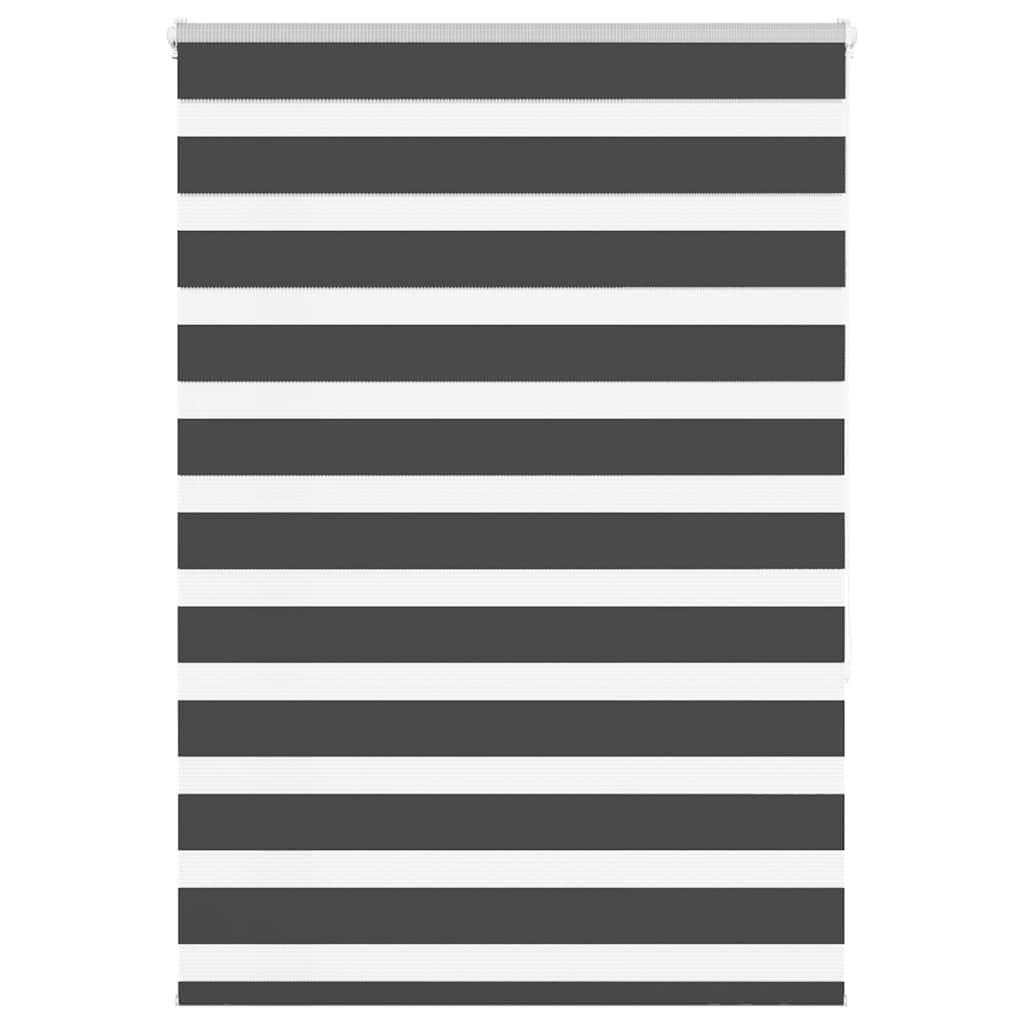 vidaXL Doppelrollo Schwarz 110x150 cm Stoffbreite 105,9 cm Polyester