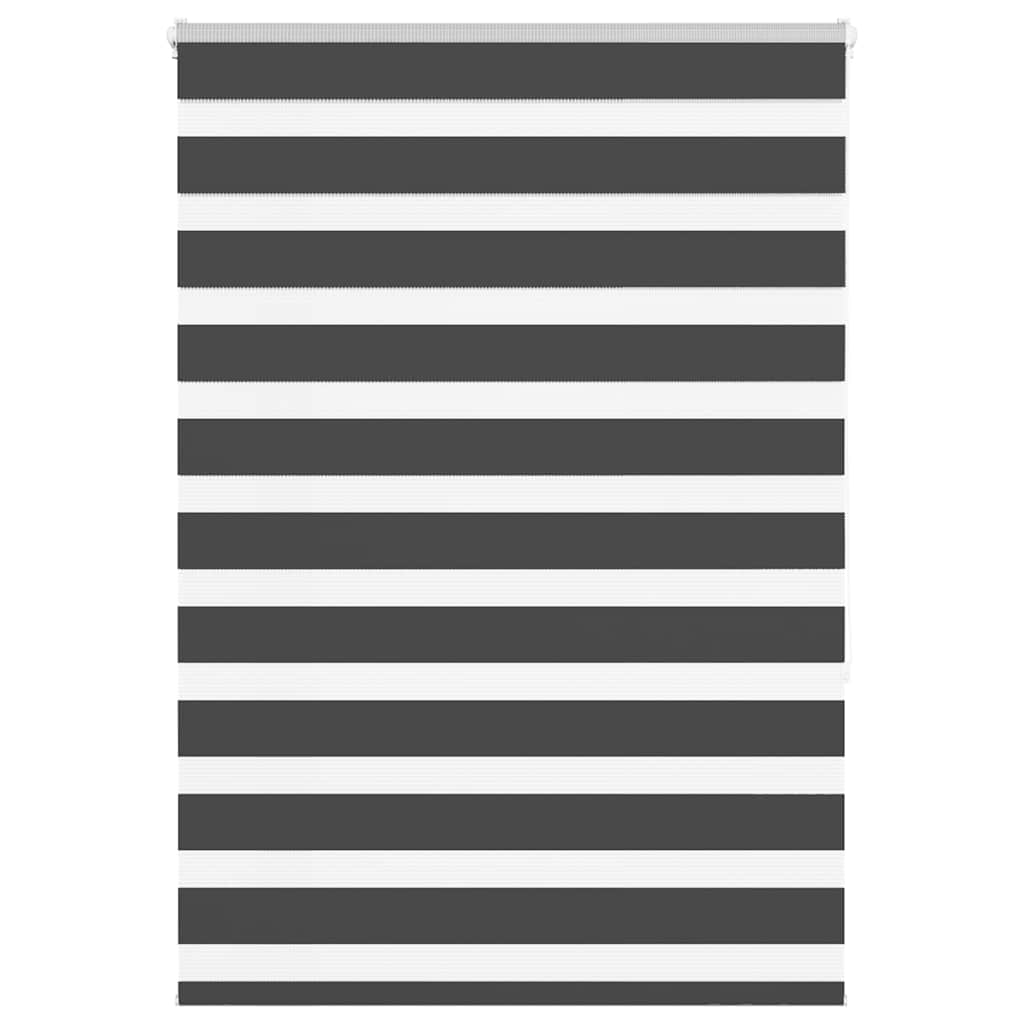 vidaXL Doppelrollo Schwarz 115x150 cm Stoffbreite 110,9 cm Polyester