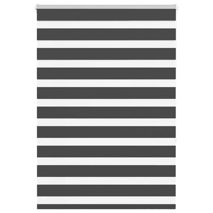 vidaXL Doppelrollo Schwarz 115x150 cm Stoffbreite 110,9 cm Polyester