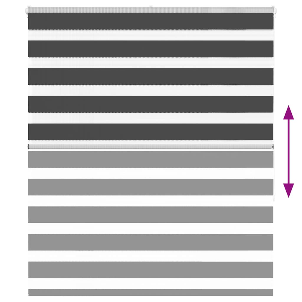 Doppelrollo Schwarz 135x150 cm Stoffbreite 130,9 cm Polyester