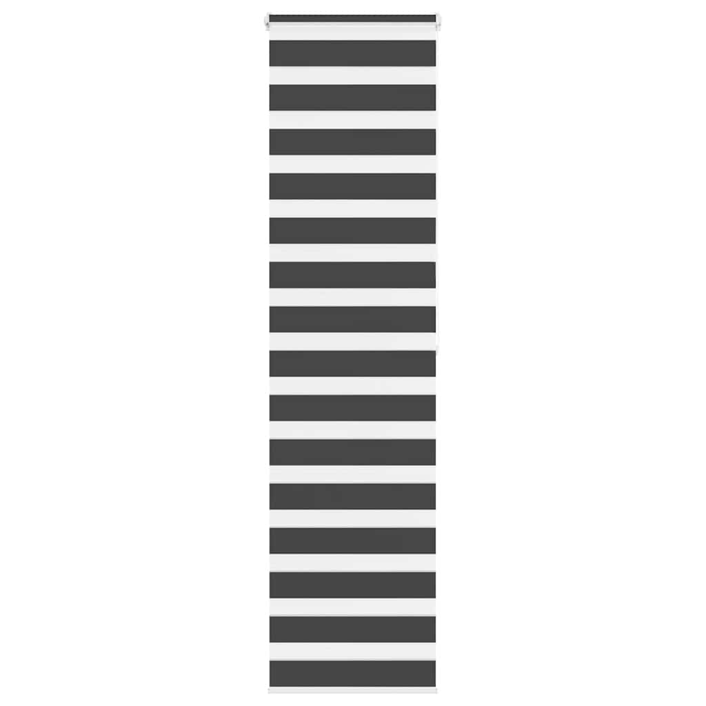 vidaXL Doppelrollo Schwarz 60x200 cm Stoffbreite 55,9 cm Polyester