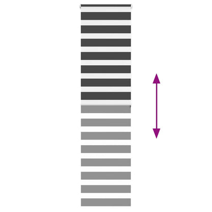 Doppelrollo Schwarz 65x200 cm Stoffbreite 60,9 cm Polyester