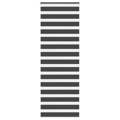 vidaXL Doppelrollo Schwarz 75x200 cm Stoffbreite 70,9 cm Polyester