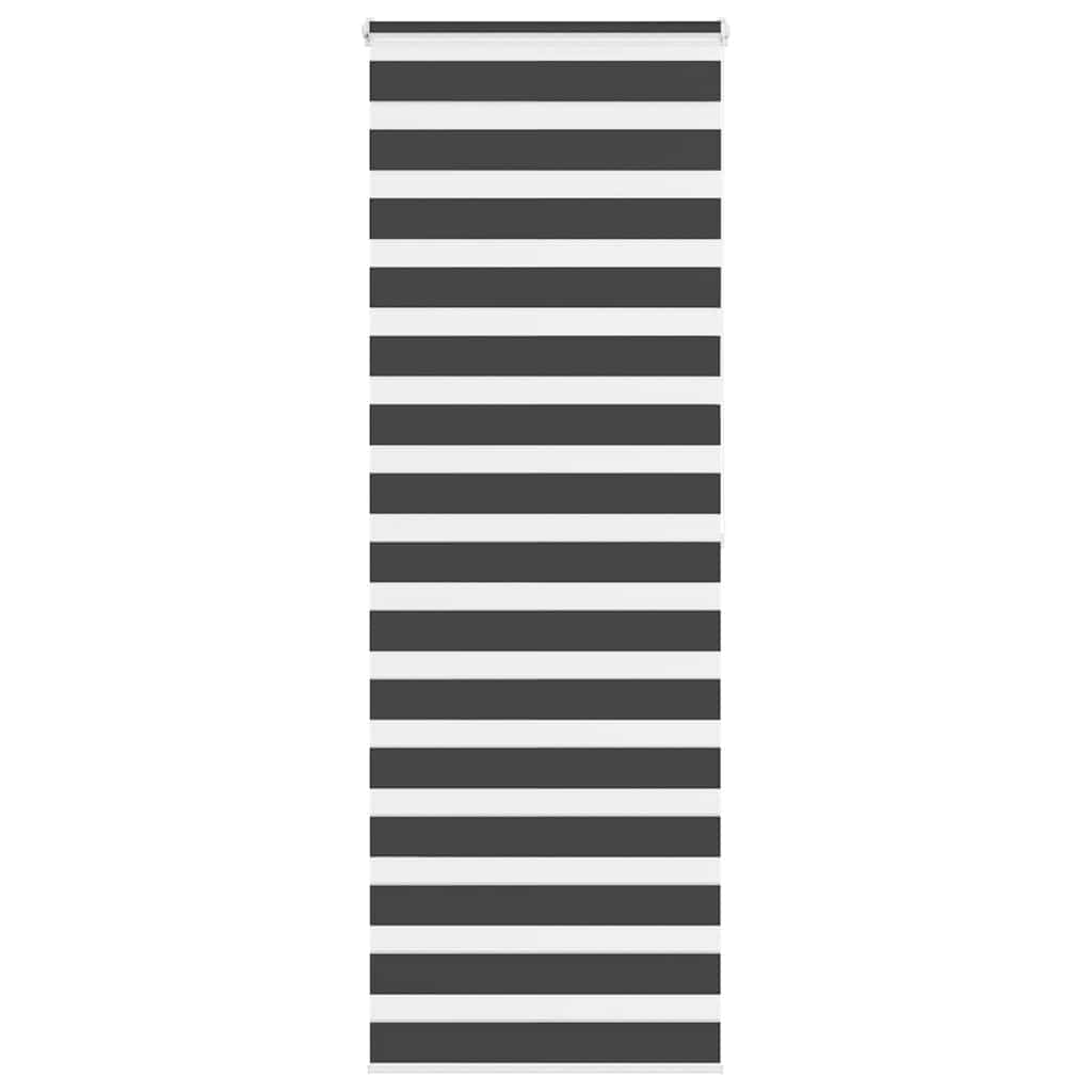 Doppelrollo Schwarz 85x200 cm Stoffbreite 80,9 cm Polyester