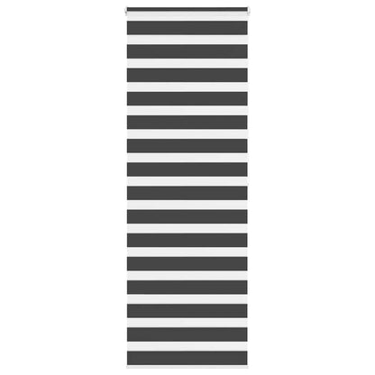 Doppelrollo Schwarz 85x200 cm Stoffbreite 80,9 cm Polyester