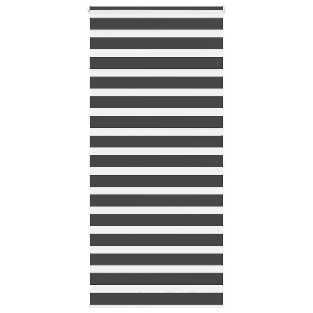 vidaXL Doppelrollo Schwarz 100x200 cm Stoffbreite 95,9 cm Polyester
