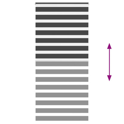 Doppelrollo Schwarz 105x200 cm Stoffbreite 100,9 cm Polyester