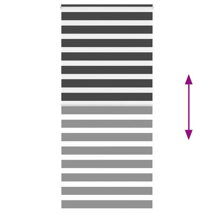 vidaXL Doppelrollo Schwarz 115x200 cm Stoffbreite 110,9 cm Polyester
