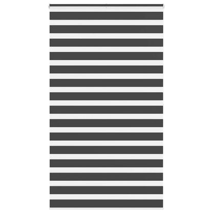 vidaXL Doppelrollo Schwarz 125x200 cm Stoffbreite 120,9 cm Polyester
