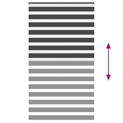 Doppelrollo Schwarz 135x200 cm Stoffbreite 130,9 cm Polyester