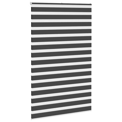 Doppelrollo Schwarz 140x200 cm Stoffbreite 135,9 cm Polyester