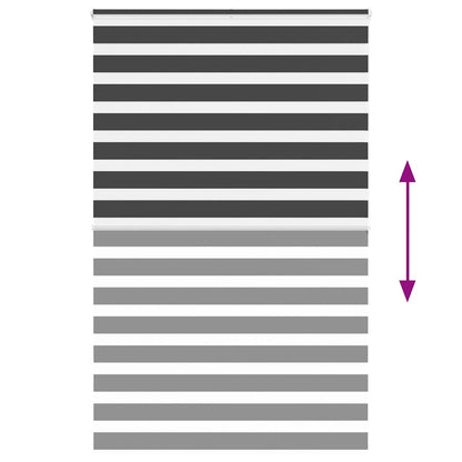 Doppelrollo Schwarz 140x200 cm Stoffbreite 135,9 cm Polyester