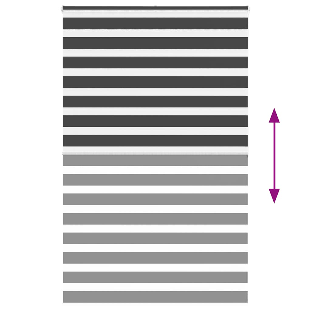 Doppelrollo Schwarz 145x200 cm Stoffbreite 140,9 cm Polyester