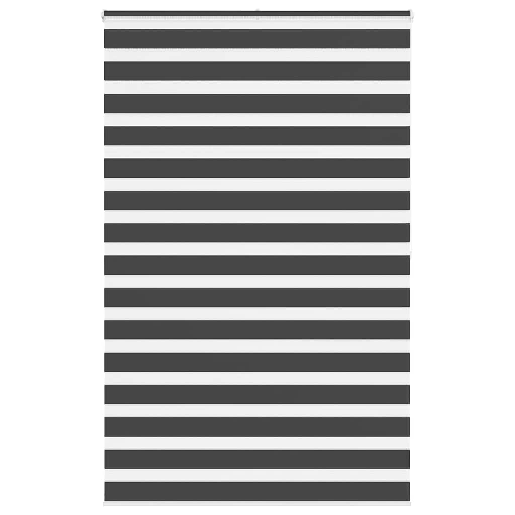 Doppelrollo Schwarz 150x200 cm Stoffbreite 145,9 cm Polyester