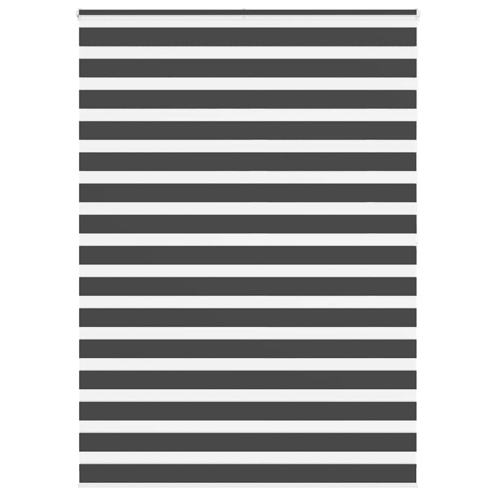 vidaXL Doppelrollo Schwarz 155x200 cm Stoffbreite 150,9 cm Polyester