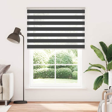 vidaXL Store double enrouleur noir 155x200 cm Largeur de tissu 150,9 cm Polyester