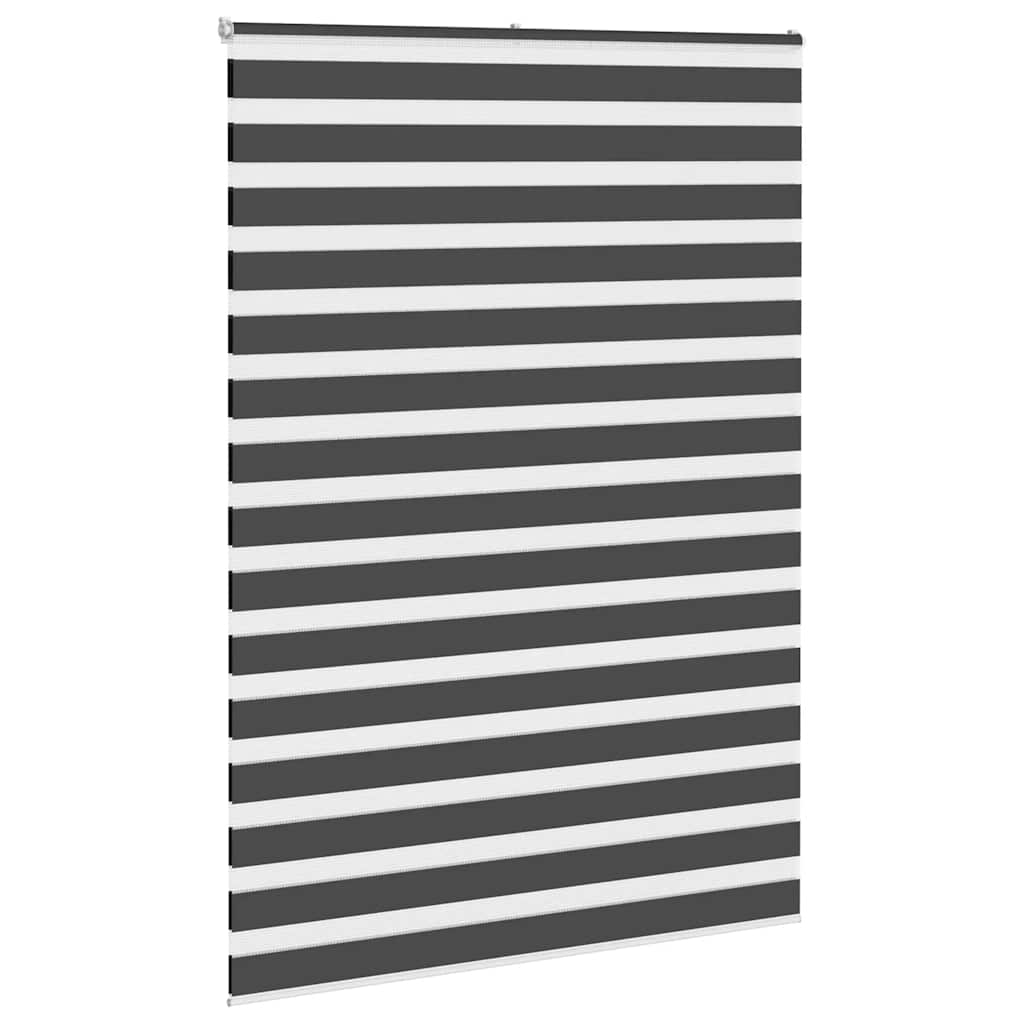 Doppelrollo Schwarz 165x200 cm Stoffbreite 160,9 cm Polyester