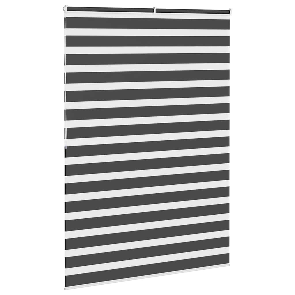 vidaXL Store double enrouleur noir 165x200 cm largeur tissu 160,9 cm polyester