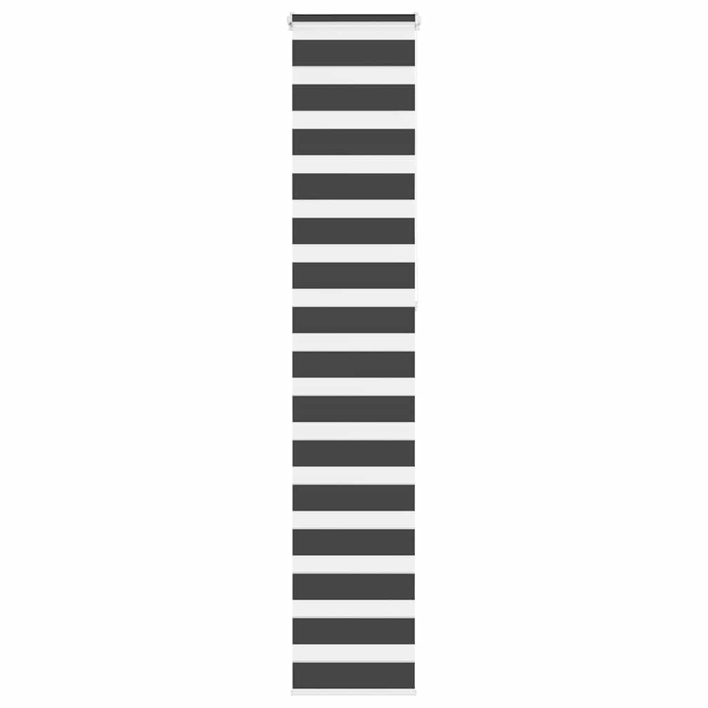 Doppelrollo Schwarz 45x230 cm Stoffbreite 40,9 cm Polyester