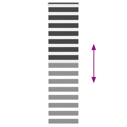 Doppelrollo Schwarz 55x230 cm Stoffbreite 50,9 cm Polyester