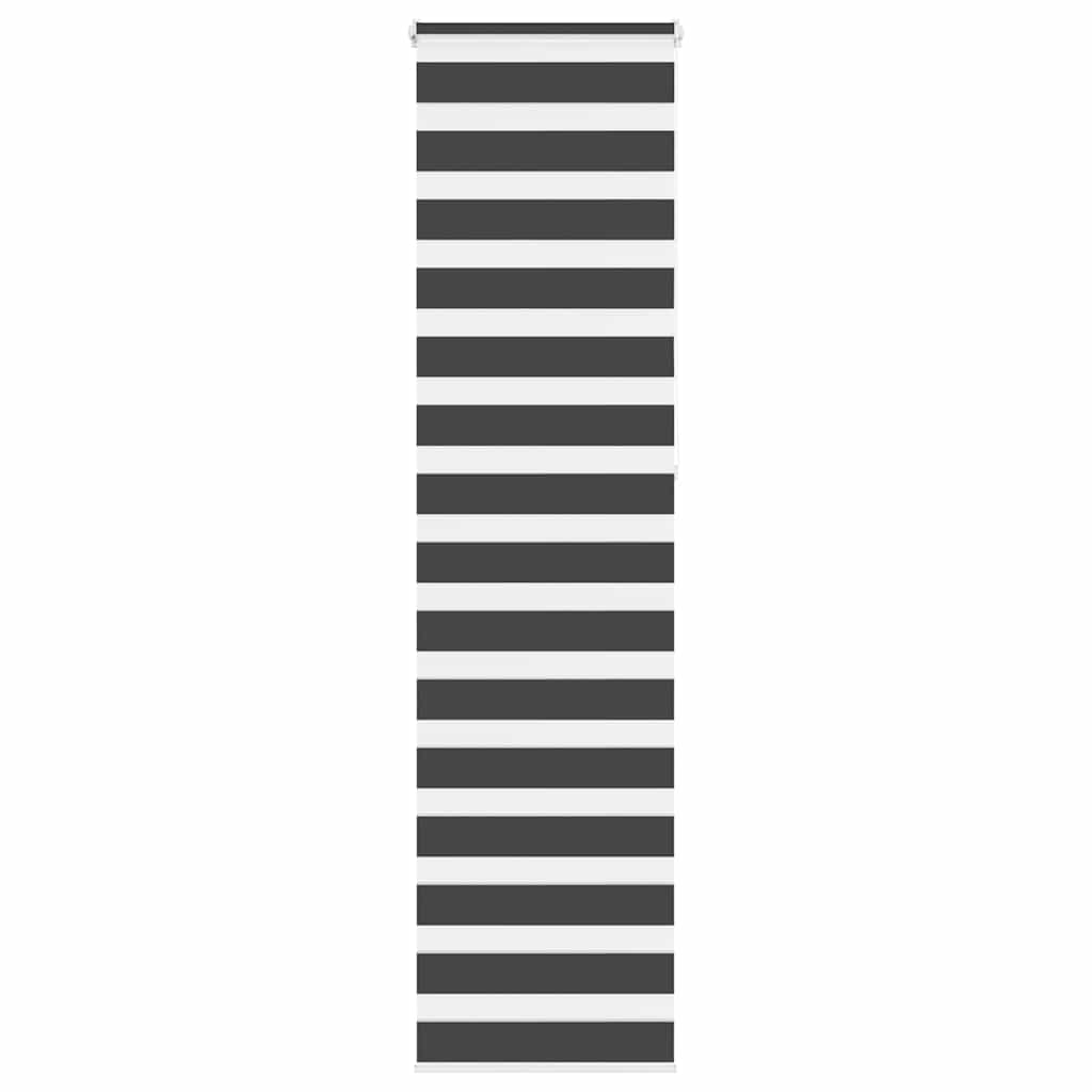 vidaXL Doppelrollo Schwarz 60x230 cm Stoffbreite 55,9 cm Polyester