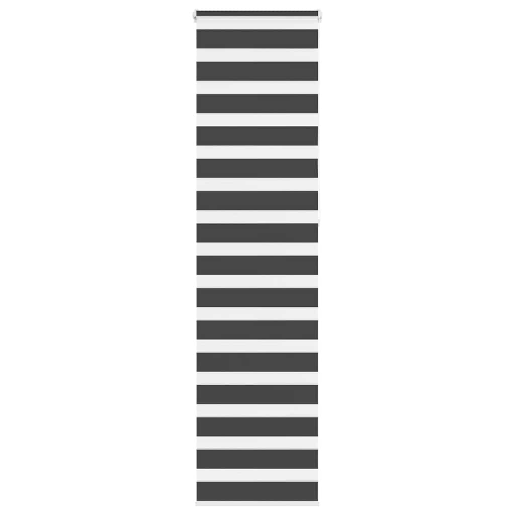 vidaXL Doppelrollo Schwarz 65x230 cm Stoffbreite 60,9 cm Polyester