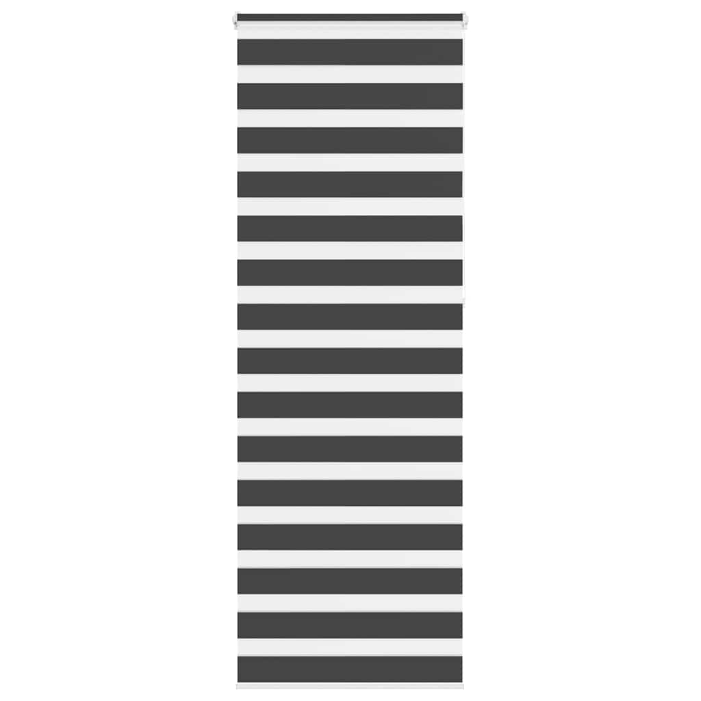 vidaXL Doppelrollo Schwarz 80x230 cm Stoffbreite 75,9 cm Polyester