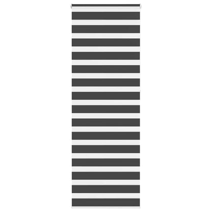 vidaXL Doppelrollo Schwarz 80x230 cm Stoffbreite 75,9 cm Polyester
